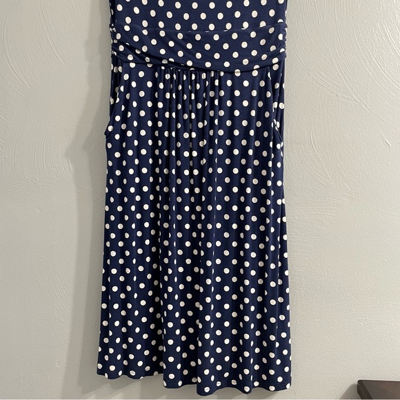 Boden Amelie Polka Dot Jersey Midi Dress cap sleeves Size 4 - Picture 6 of 11